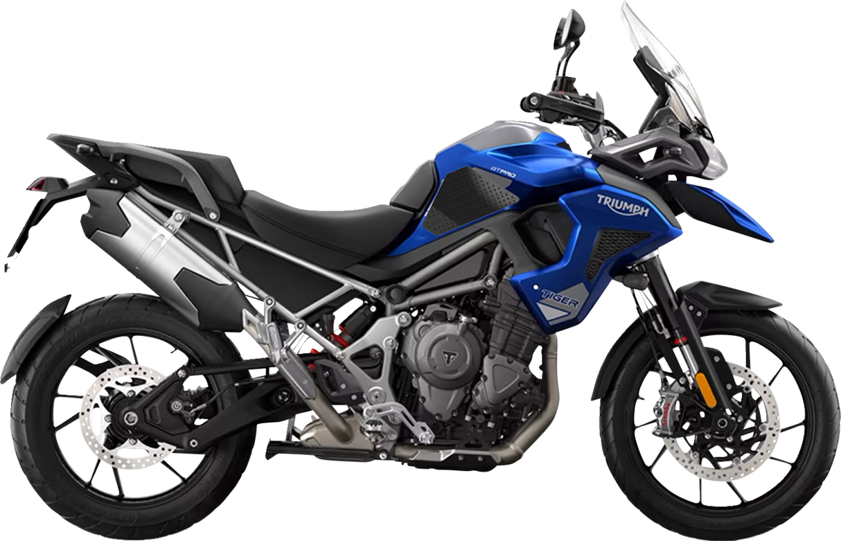 Traction Pad Tank Grips - Volcano - Black - Triumph 2022 - 2025