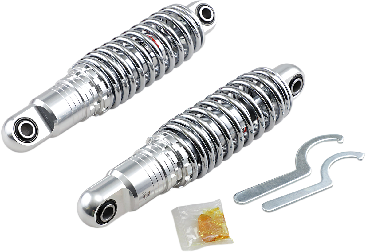 Premium Ride-Height Adjustable Shocks - Chrome - Heavy Duty - 11\" 1986 - 2023