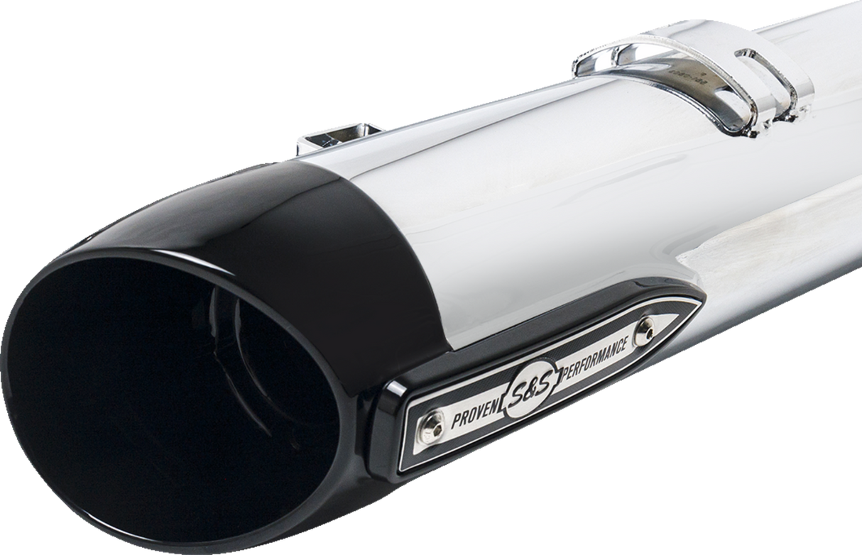 4\" Broadhead Slip-On Mufflers - Slash Cut - Chrome 2014 - 2022