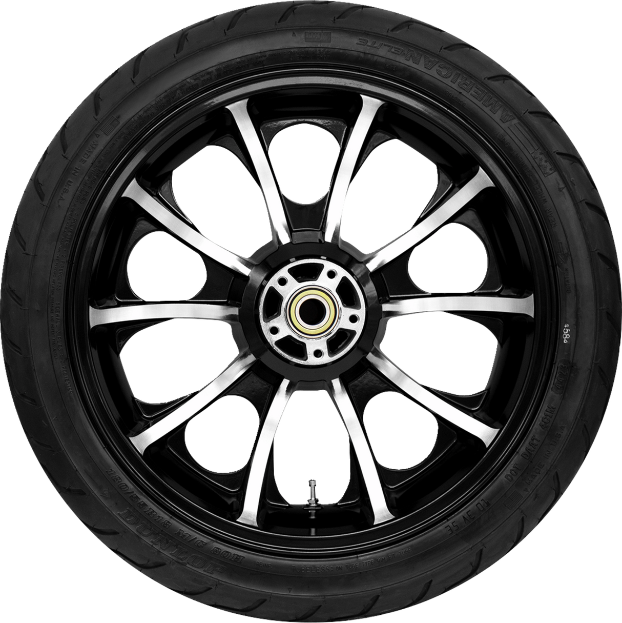 Largo Rear Wheel - Black Cut (18\") | Dunlop Tire (180/55B18) 2009 - 2024