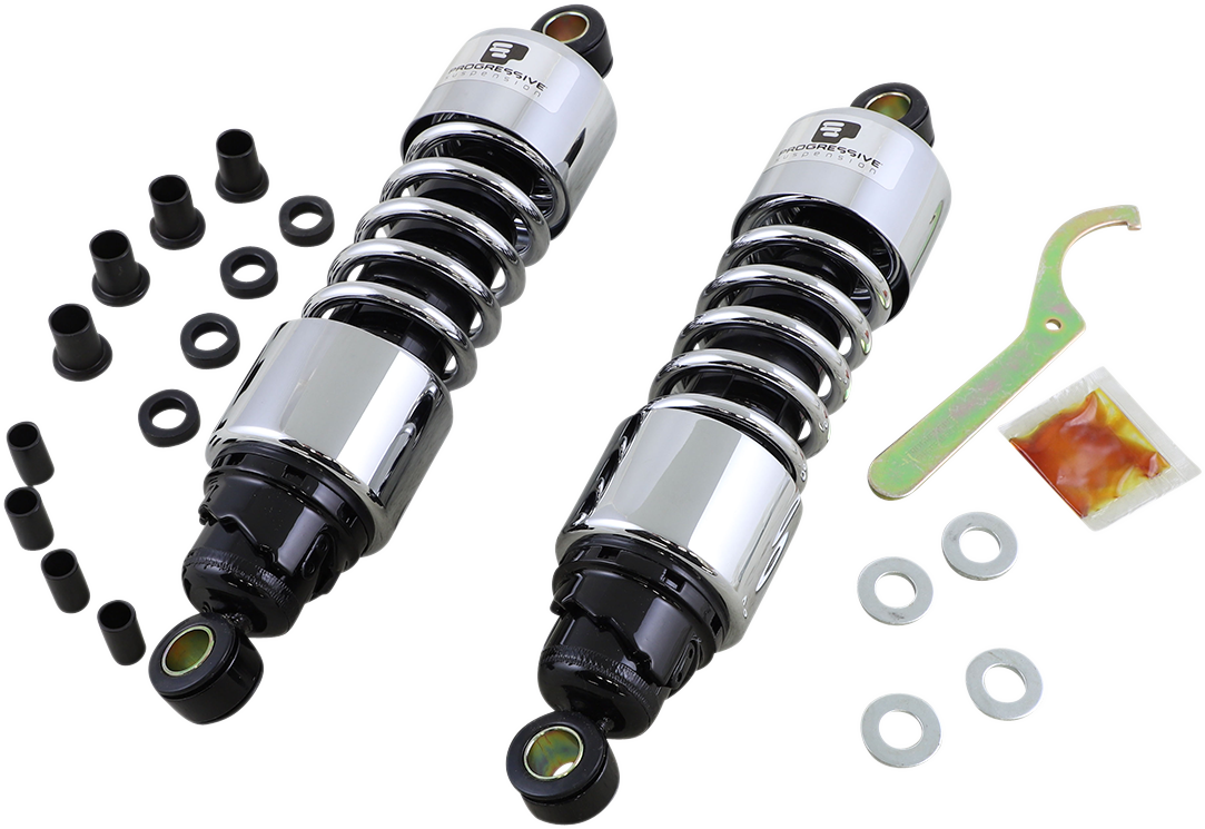 412 Series Shock - 11.5\" - Standard - Chrome - FLH/T 2006 - 2024