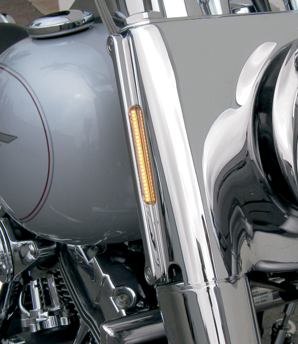 LED Front Signal Light - FLSTC - Chrome/Clear 1999 - 2017