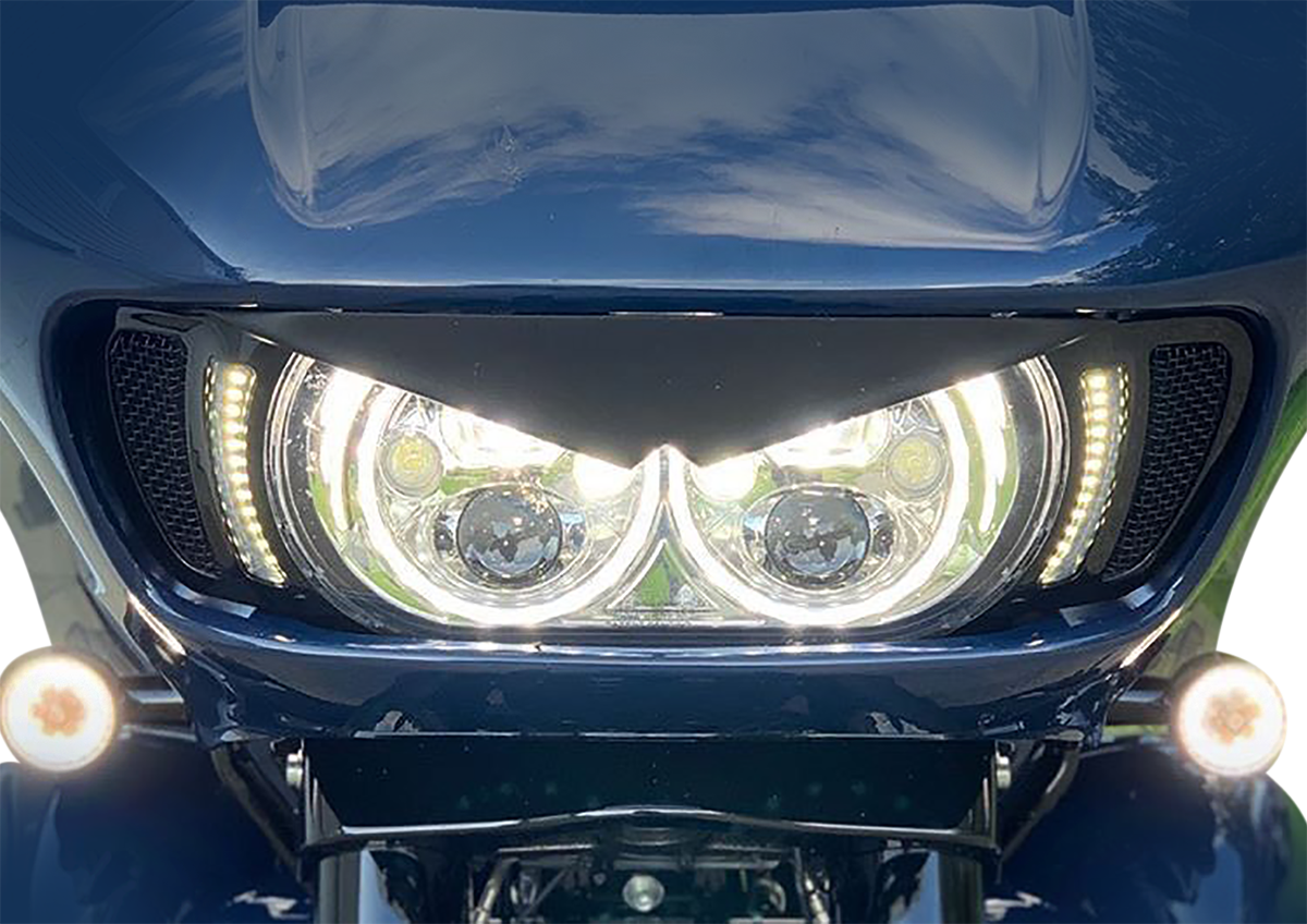 LED Vent Insert - Amber/White - Black w/ Black Mesh 2015 - 2024