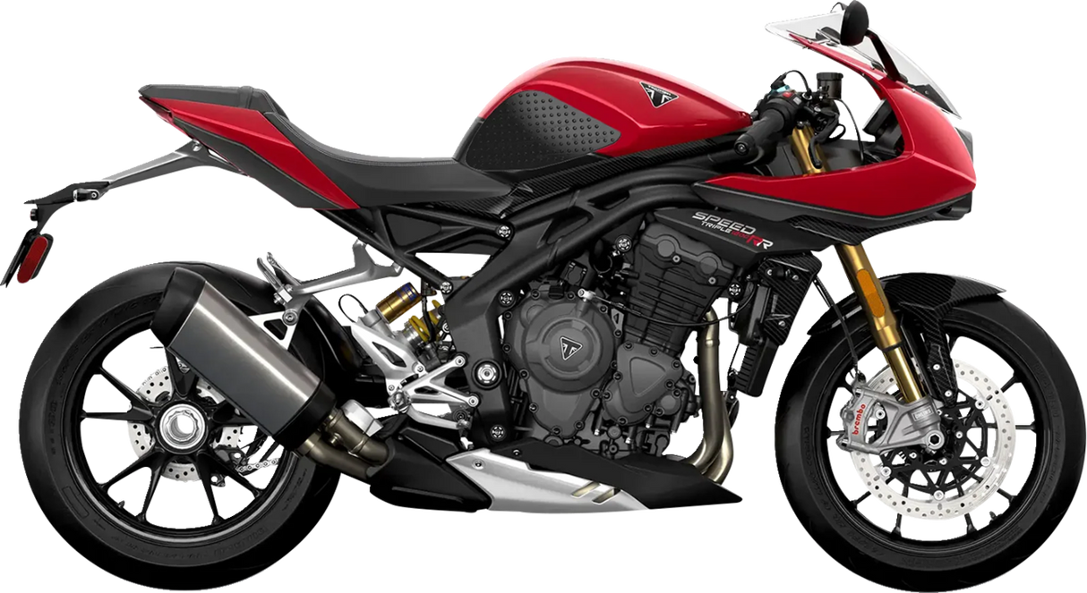 Traction Pad Tank Grips - Volcano - Black - Speed Triple 1200 RR/RS 2021 - 2024