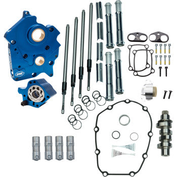S&S CYCLE  0925-1356 Cam Chest Kit for M8 Cam Chest Kit with Plate - Chain Drive - Oil Cooled - 475 Cam - Chrome Pushrods - M8