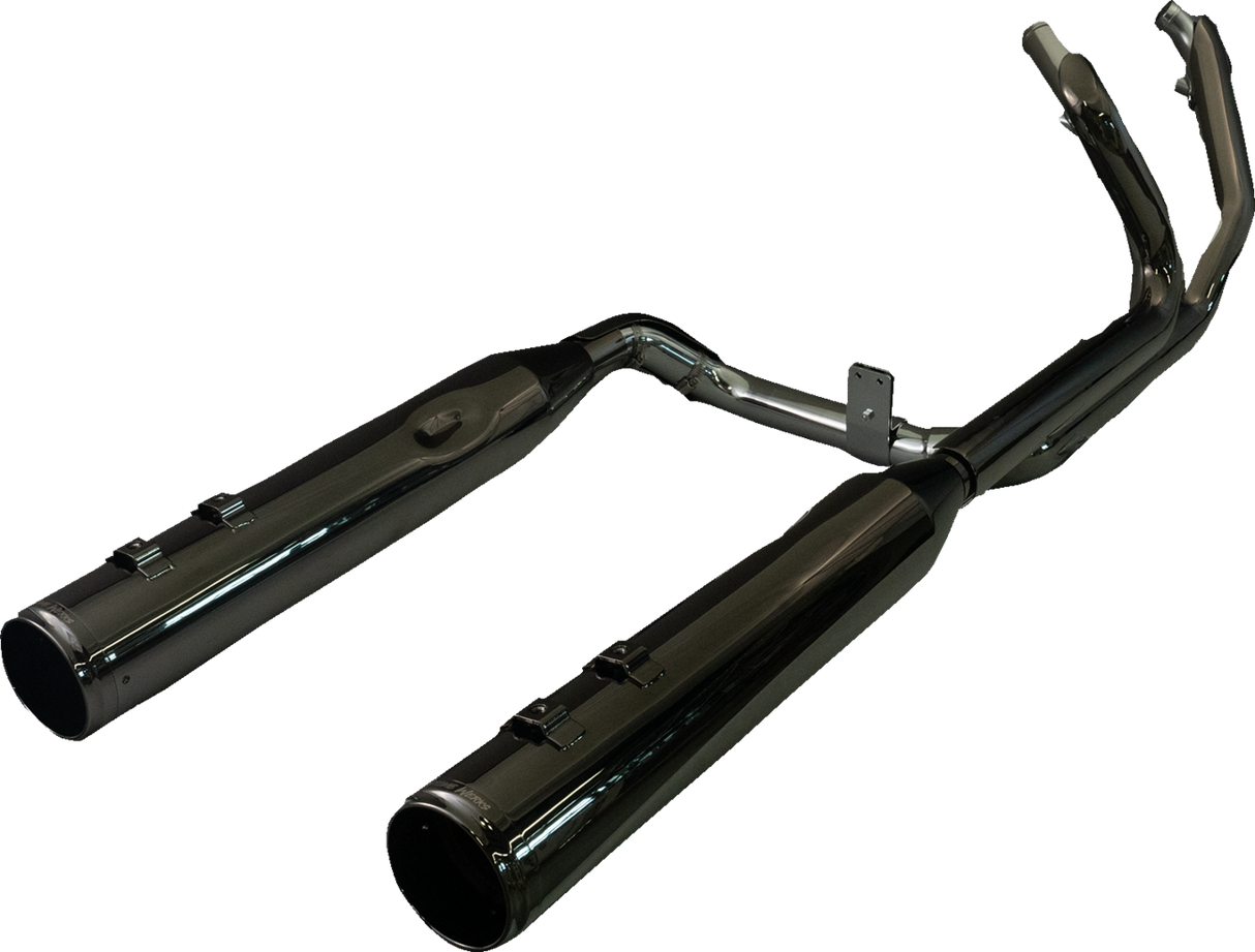 2-into-2 Dominator Exhaust System with 4-1/2\" Mufflers - Eclipse® with Race Tip - M8 2017 - 2024