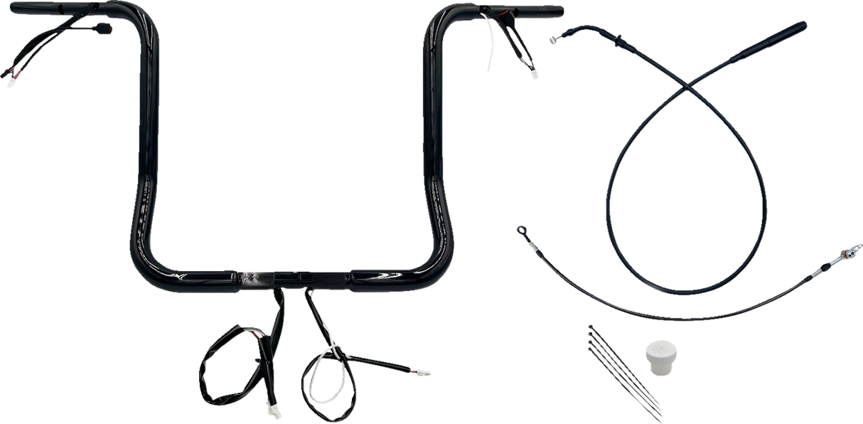 1-1/4\" EZ Install Round Top Handlebar - 16\" - Black 2023 - 2024