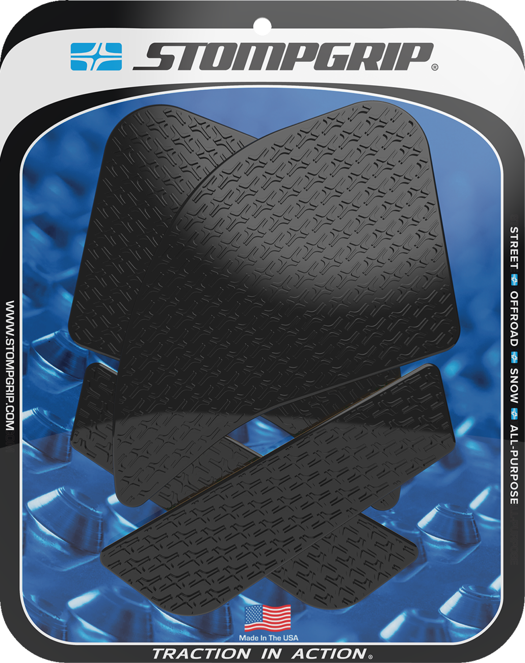 Traction Pad Tank Grips - Icon - Black - Ninja 1000 SX 2020 - 2024