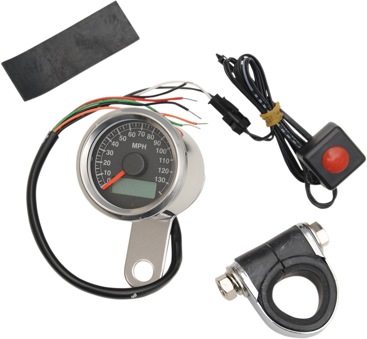 Programmable Mini Electronic Speedometer with Odometer/Tripmeter - 1.87\" - Polished 1986 - 2003