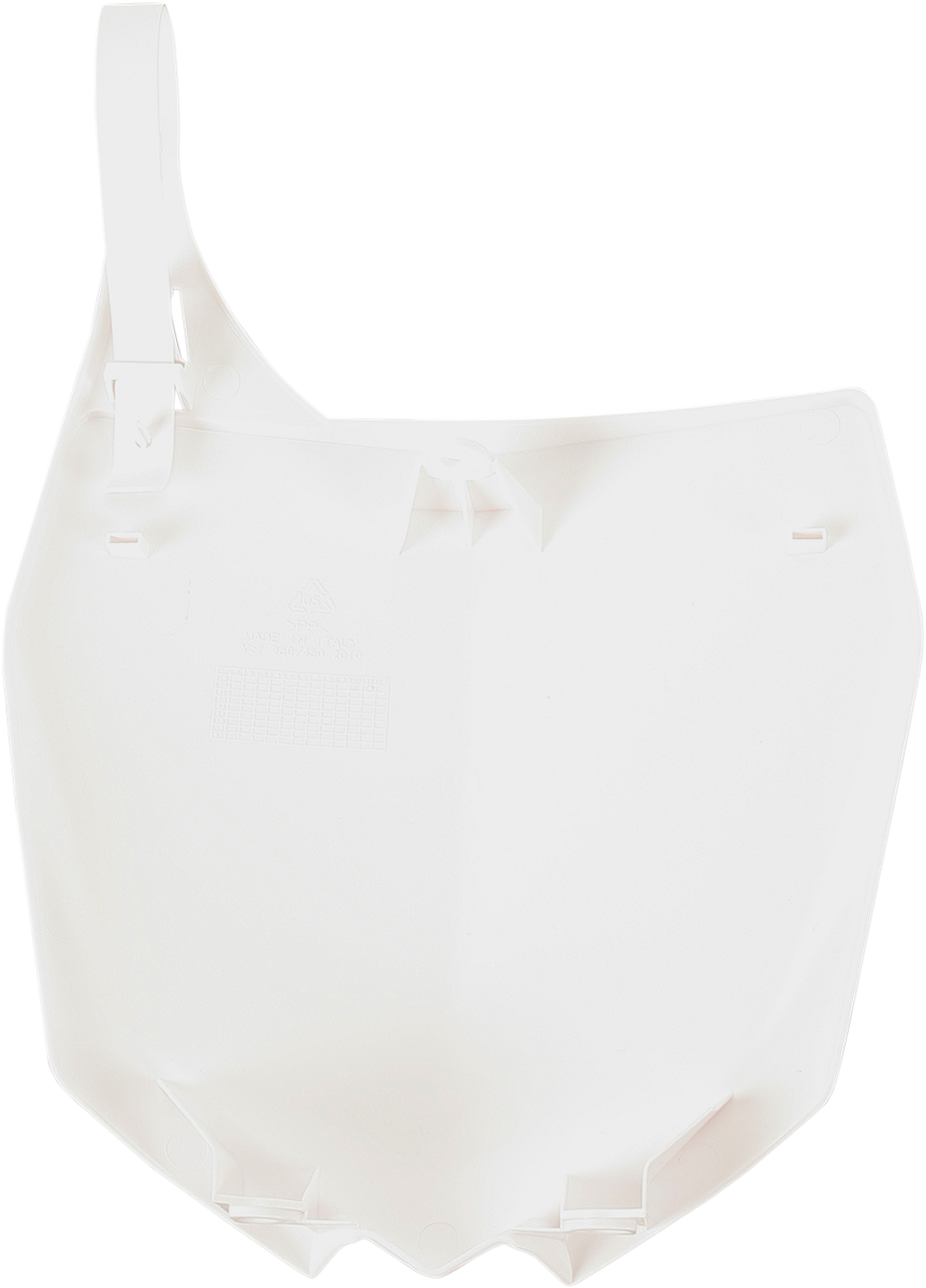 Front Number Plate - White 2010 - 2021