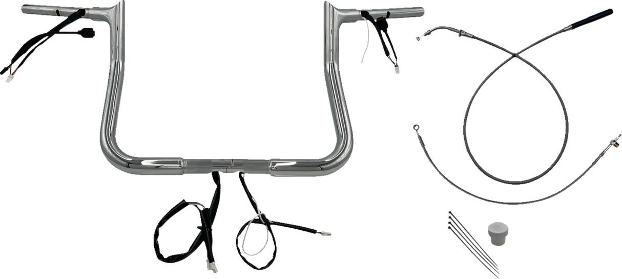 1-1/4\" EZ Install Pointed Top Handlebar - 11\" - Chrome 2023 - 2024