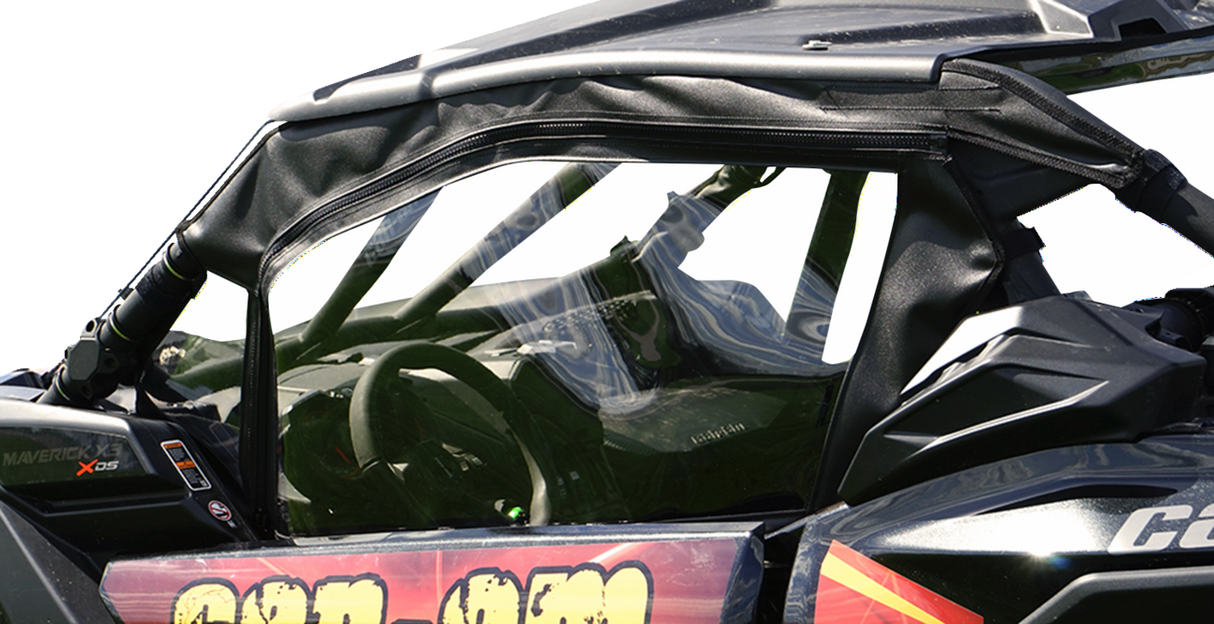 Soft Full Doors - Rear Window - Black - Can-Am X3 2017 - 2021