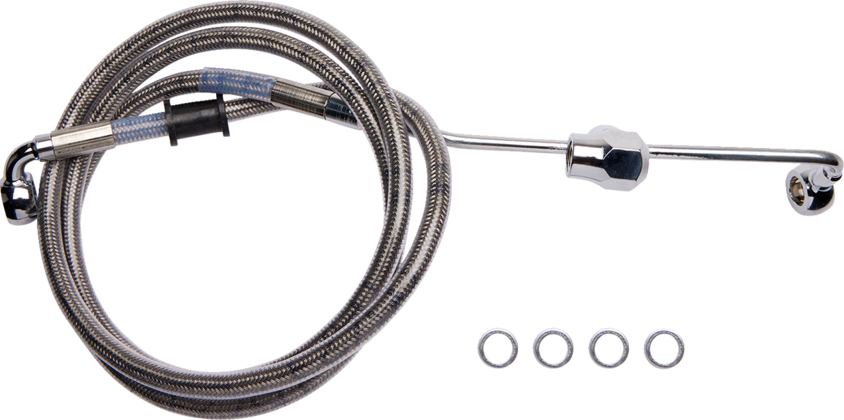 Brake Line - Rear - Non-ABS - Stainless Steel 2014 - 2019
