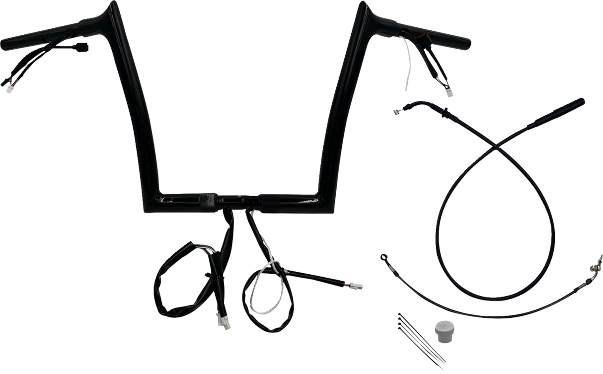 1-1/4\" EZ Install Pointed Top Handlebar - 12\" - Black 2023 - 2024