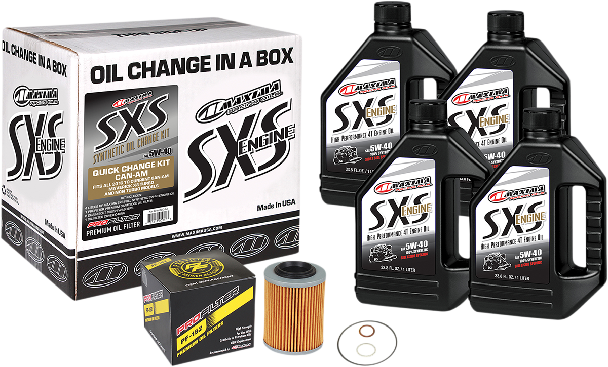 SXS Synthetic Oil Change Kit - Can-Am - 5W-40 2016 - 2022