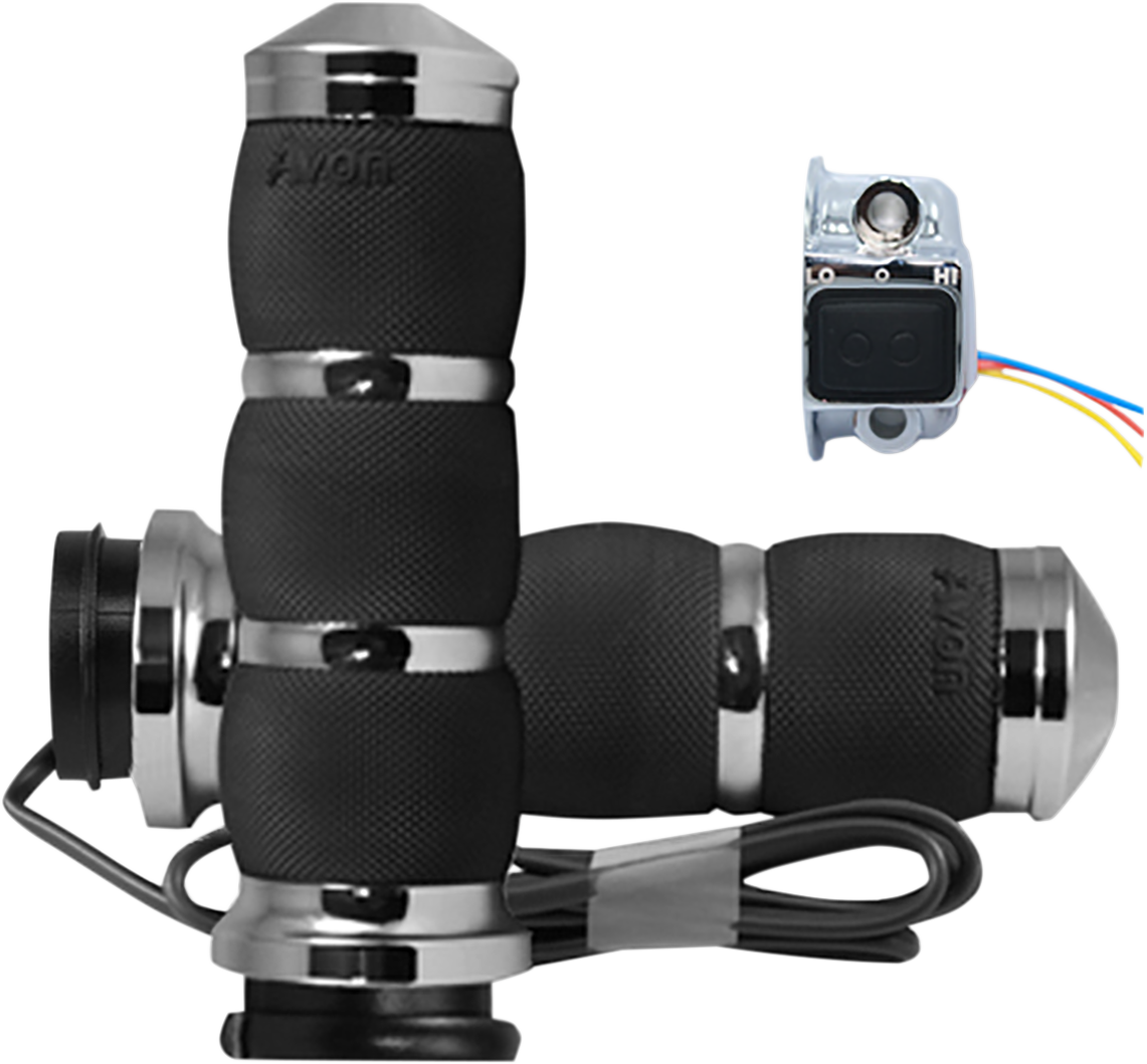 Grips - Heated - Air Cushion - TBW - Chrome 2008 - 2023