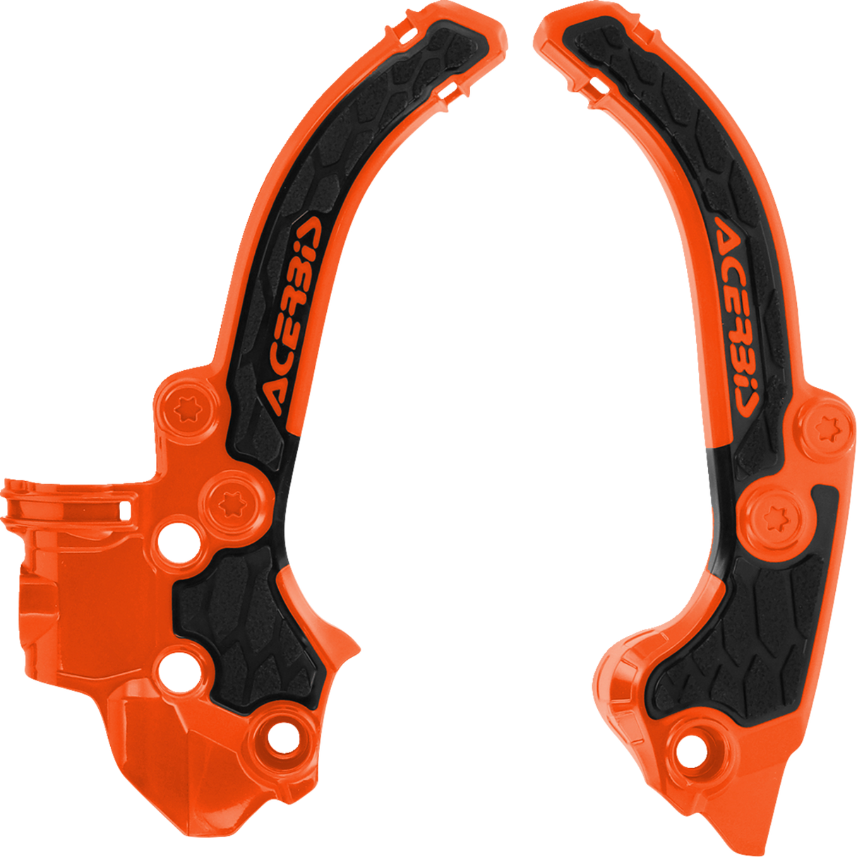 X-Grip Frame Guards - Black/Orange - Gas Gas | Husqvarna | KTM 2024 - 2025