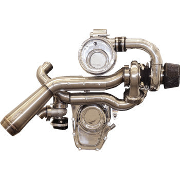 TRASK 0904-0098 Tornado Turbo Performance Kit - Polished with Brushed Stainless Steel Exhaust