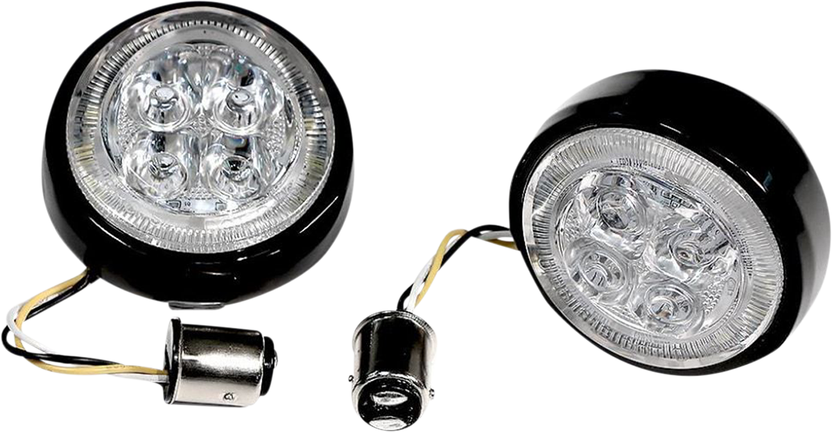 Rear Signal Light Inserts - Black - Red Lens 2007 - 2020