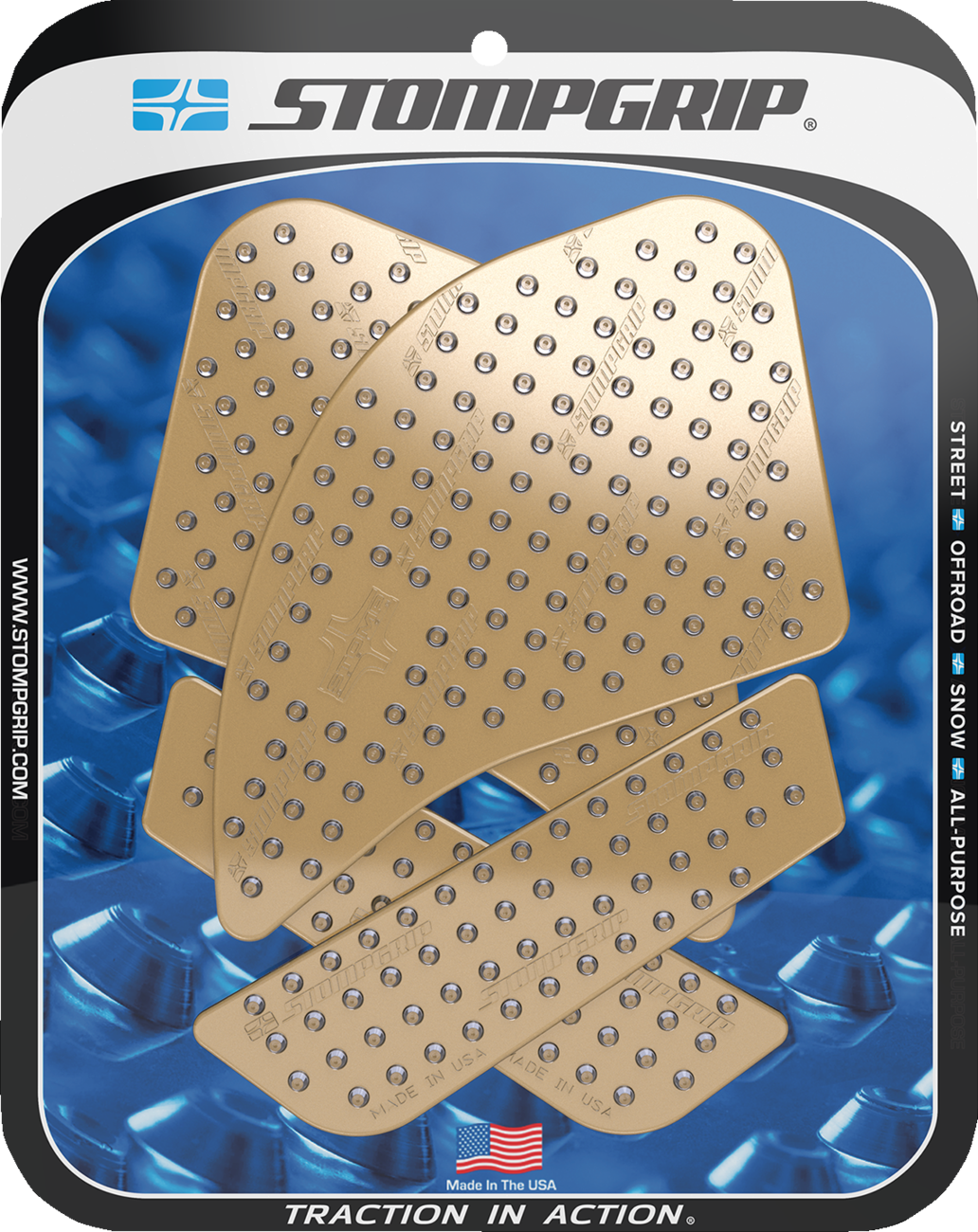 Traction Pad Tank Grips - Volcano - Clear - Ninja 1000 SX 2020 - 2024