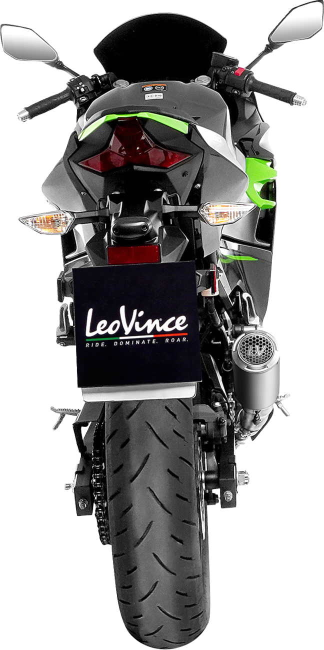 LV Corsa S Slip-On Muffler - Titanium - Kawasaki Ninja 400/500 2018 - 2025
