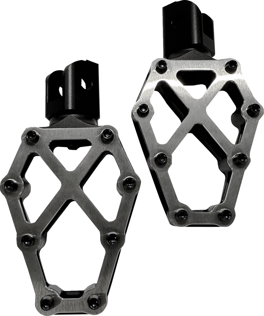 NXL Footpegs - Black w/ Stainless Steel Cover 2018 - 2024
