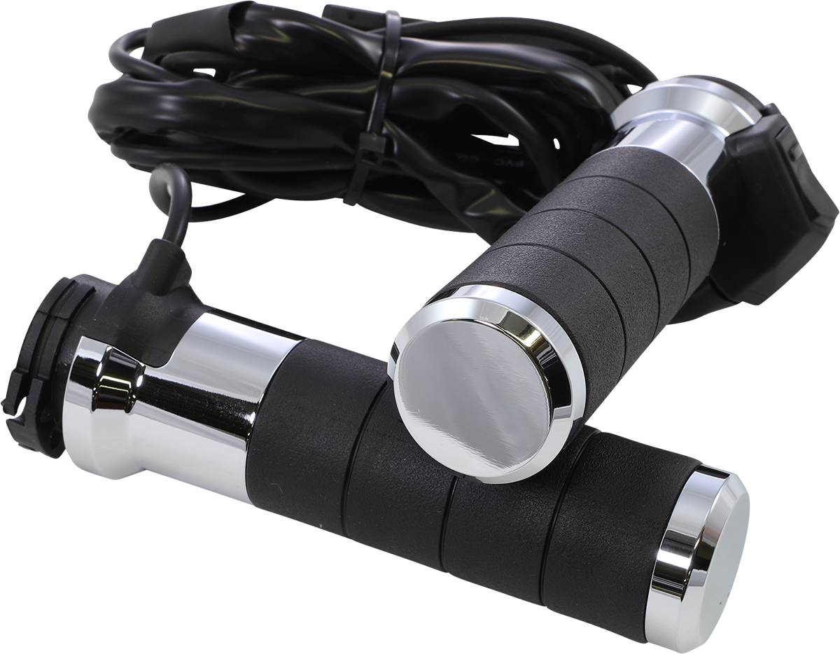 Grips - Heated - Titan-X - 1\" - Chrome 1986 - 2021