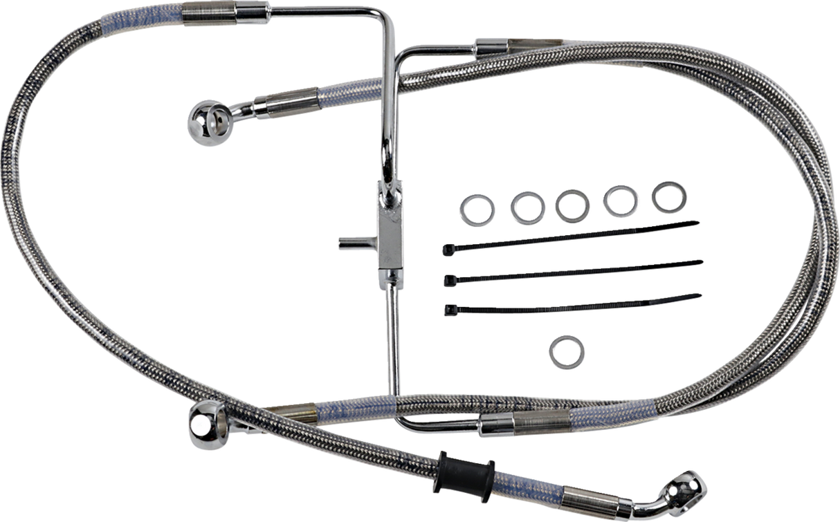 Brake Line - +4\" - Stainless Steel - XL 2016 - 2020