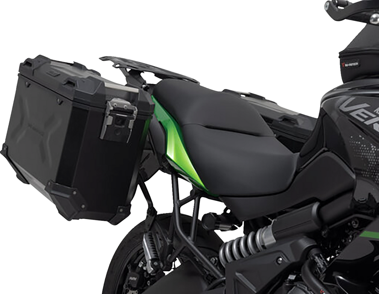 TRAX ADV Aluminum Case System - Black - Kawasaki Versys 650 \'14-\'22 2014 - 2022