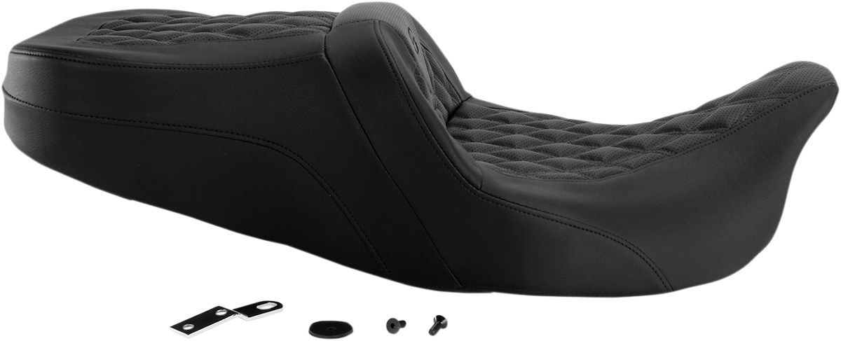 Roadsofa™ Seat - Full Lattice Stitch - without Backrest - FLT/FLH \'08-\'23 2008 - 2023