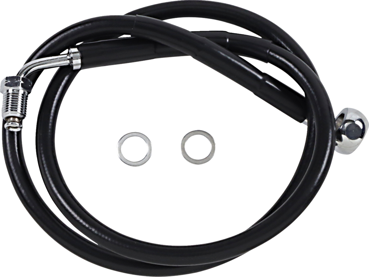 Brake Line - +10\" - Black - \'18-\'21 Softail 2018 - 2020