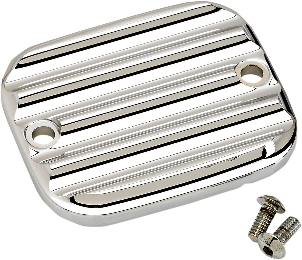 Master Cylinder Cover - Brake - Front - Finned - Chrome 1996 - 2009