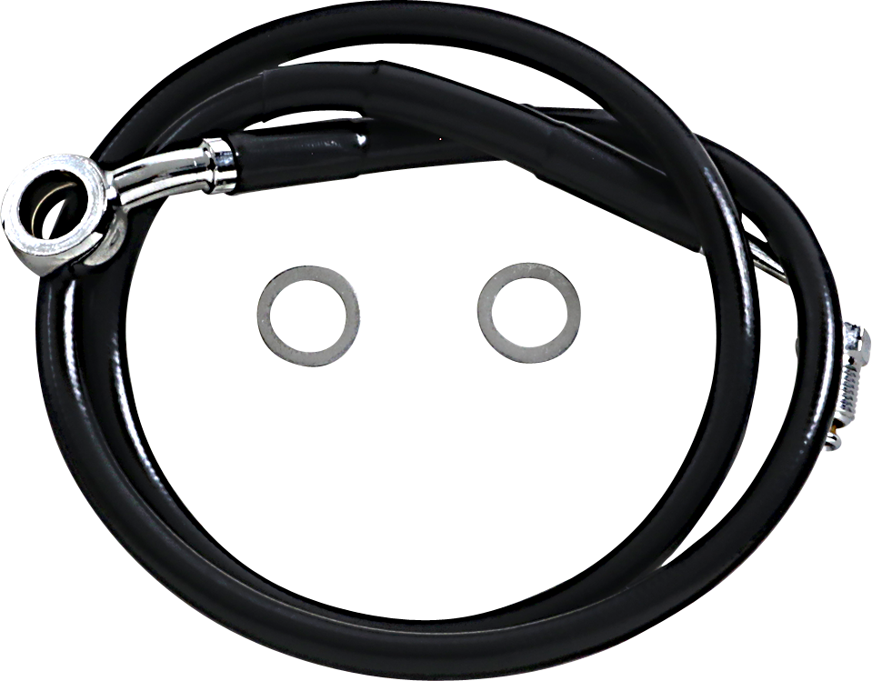 Brake Line - +10\" - Black - \'18-\'22 Softail 2018 - 2023