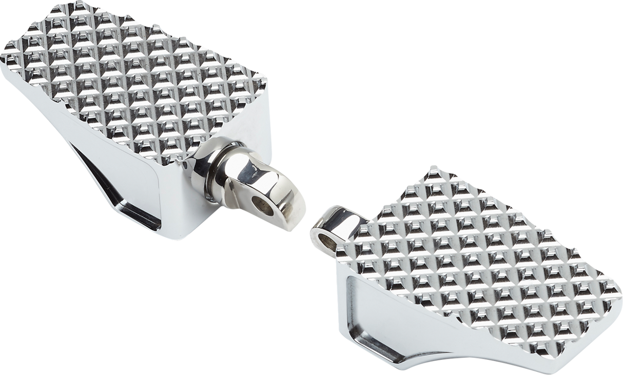 County Line Billet Footpegs - Male Mount - Chrome 1984 - 2022