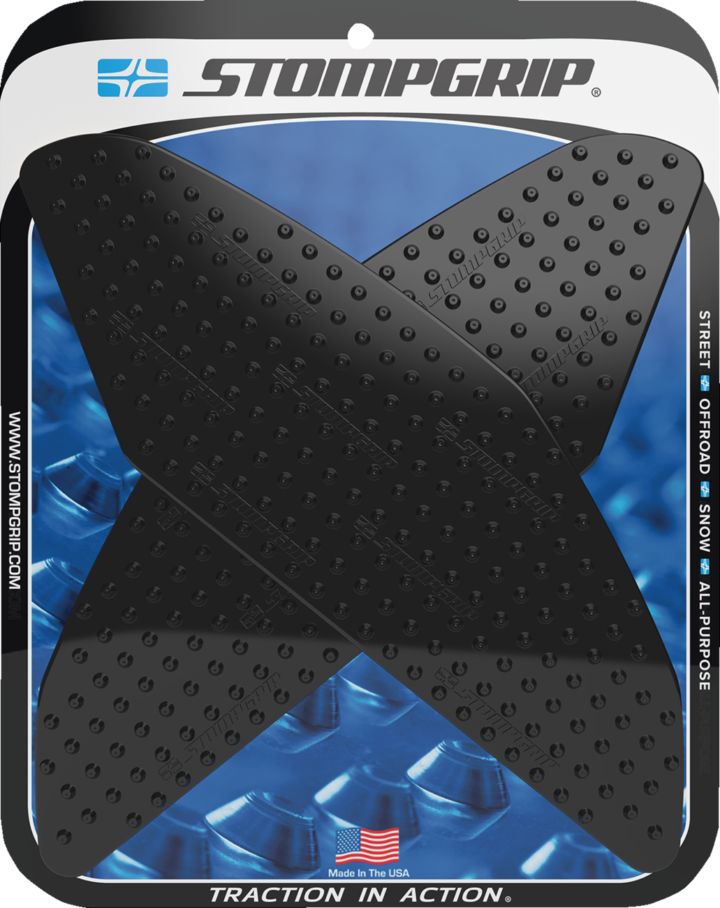 Traction Pad Tank Grips - Volcano - Black - GSX-S 1000/GT 2022 - 2024