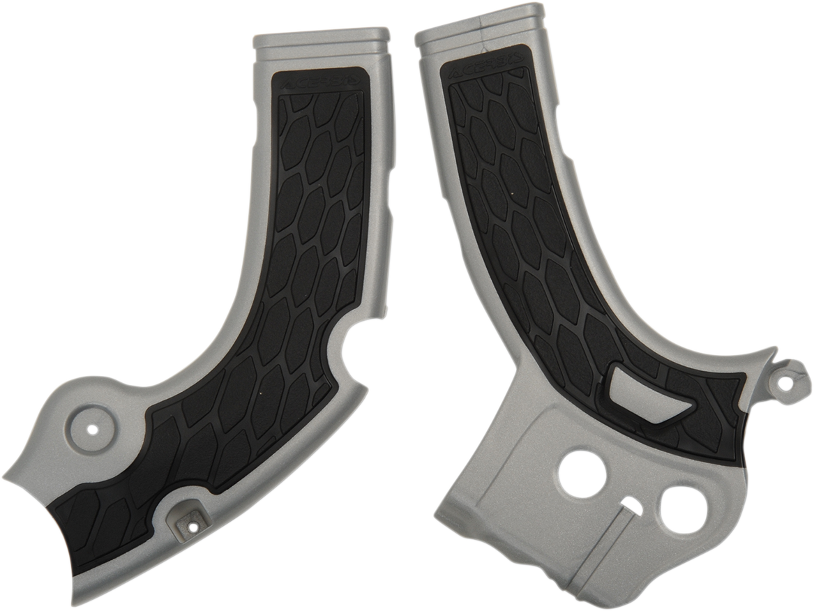 X-Grip Frame Guards - Silver/Black - YZ 250F/450F/WR250F/450F 2016 - 2019