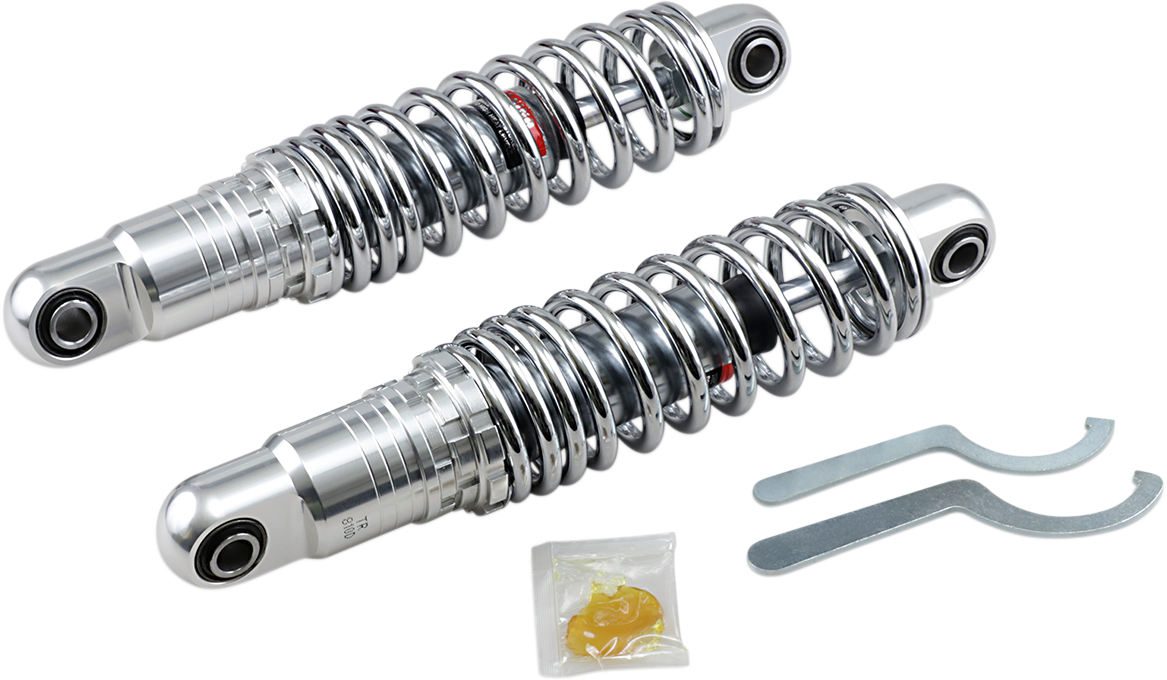 Premium Ride-Height Adjustable Shocks - Chrome - Heavy Duty - 12\" 1986 - 2023