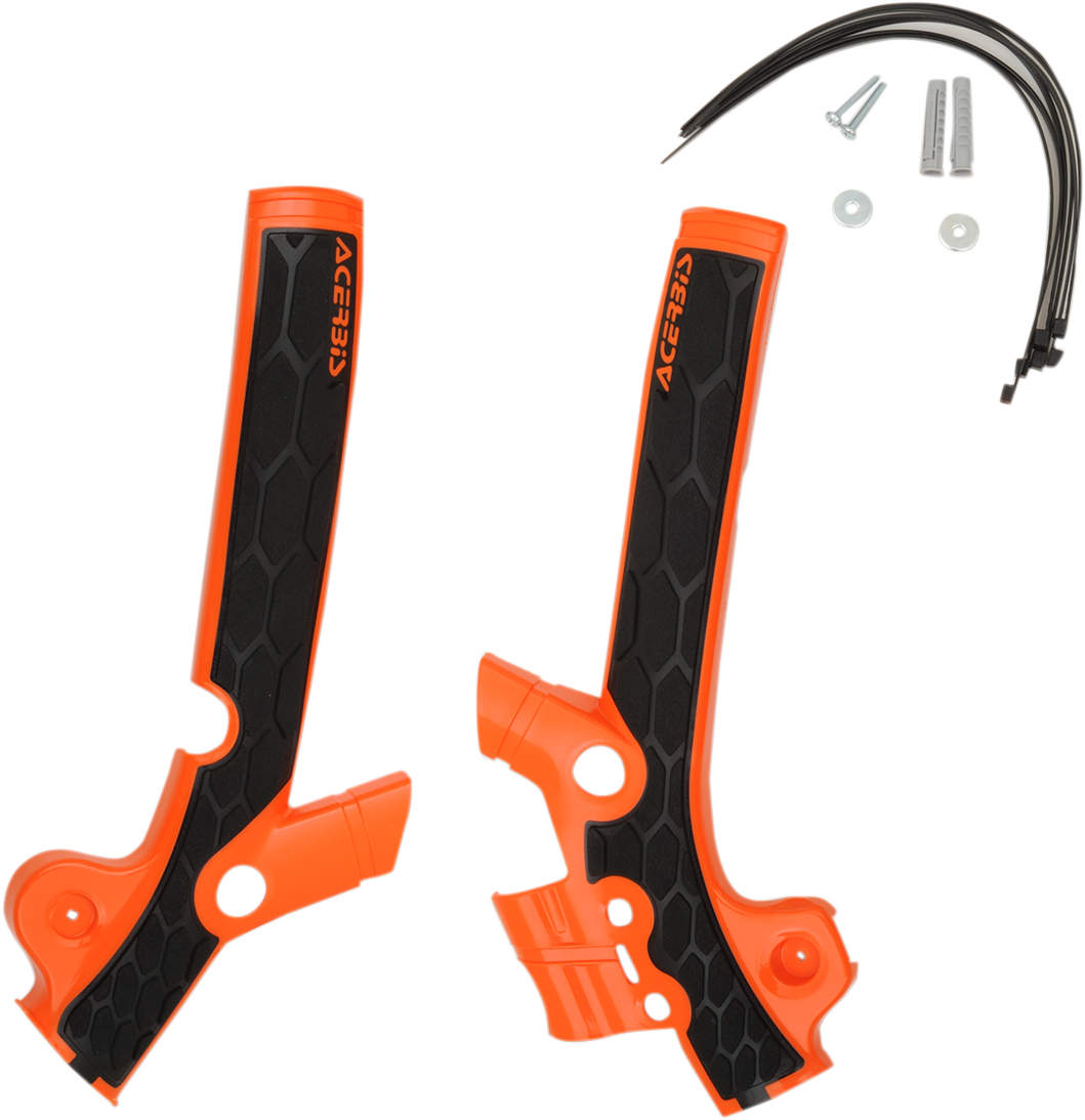 X-Grip Frame Guards - Orange/Black - Husqvarna | KTM 2013 - 2017