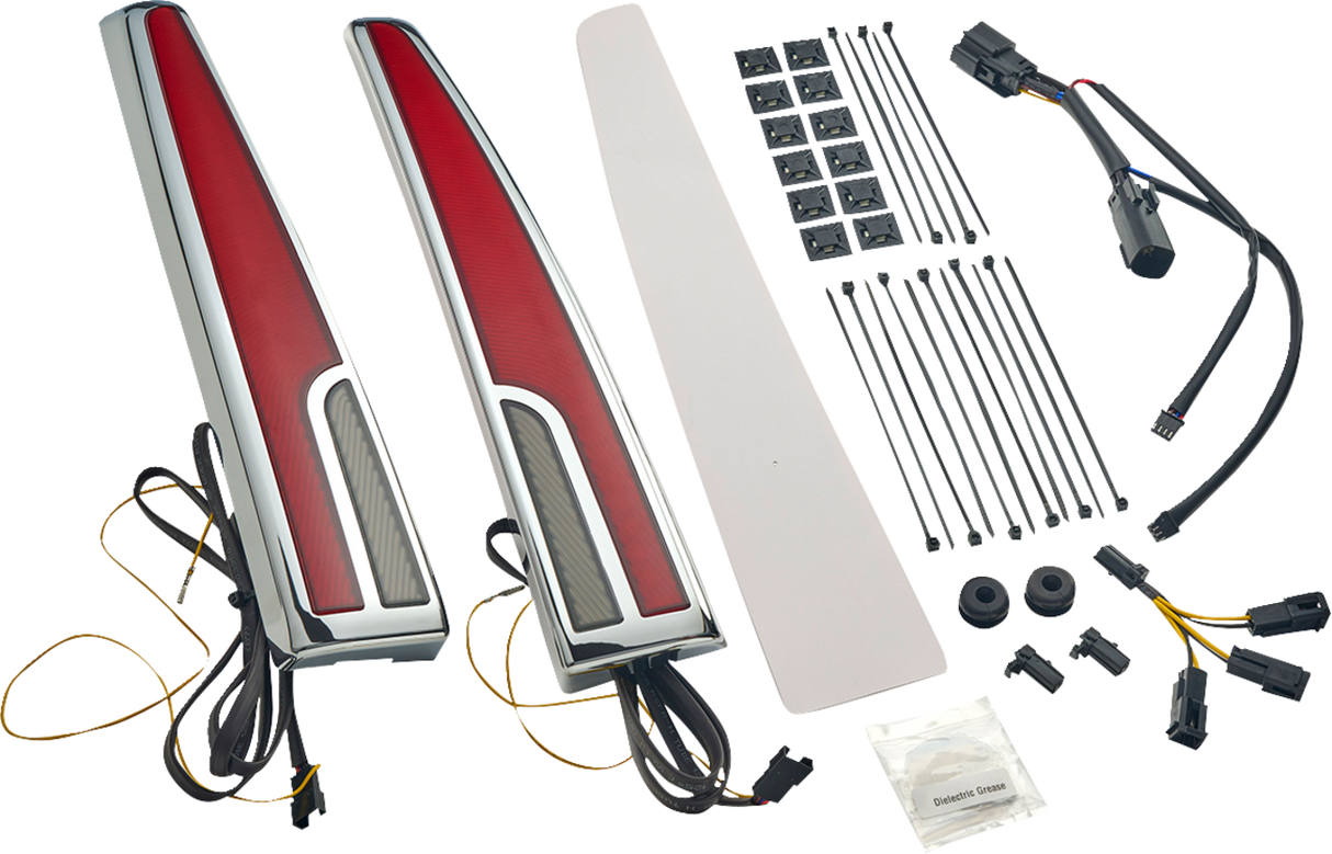 LED Taillight - Red Lens - Chrome - Tri Glide 2014 - 2023