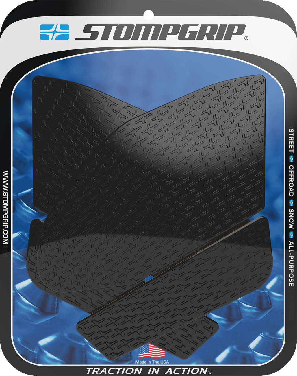 Traction Pad Tank Grips - Icon - Black - GSX-R 1000 2017 - 2022