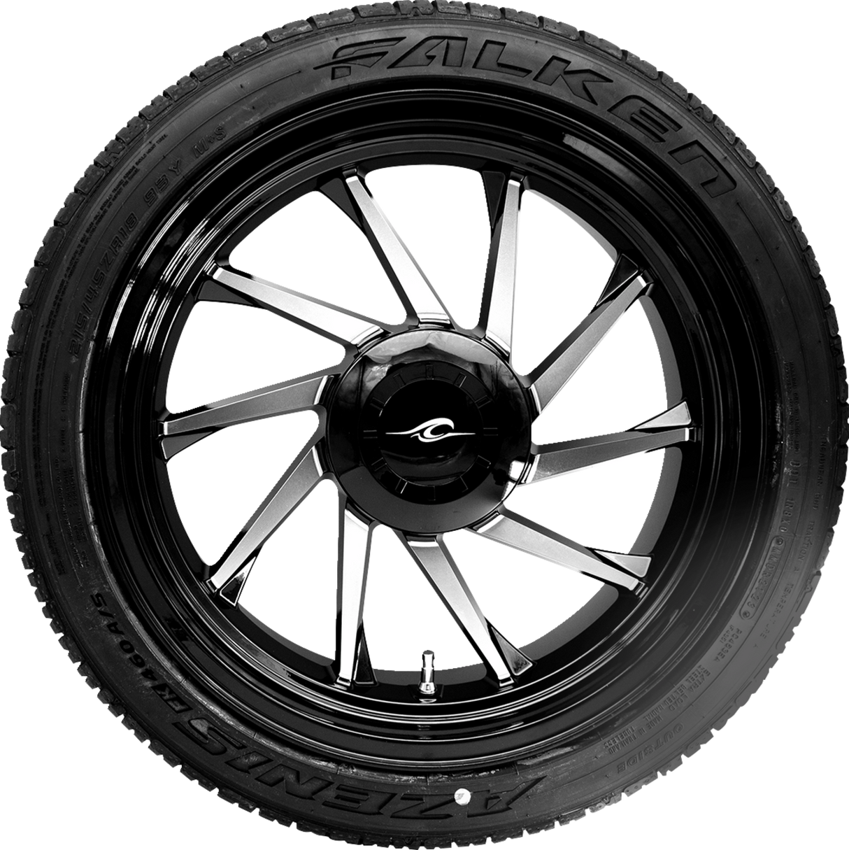 Hurricane 3D Rear Right Wheel - Black Cut (18\") | Falken Tire (215/45ZR18) 2009 - 2024