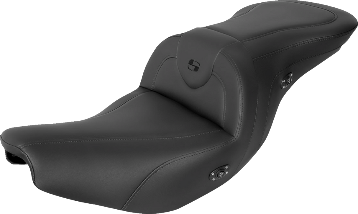RoadSofa™ Seat - Without Backrest - Black W/Black Stitching - Heated - Indian \'14-\'23 2014 - 2023