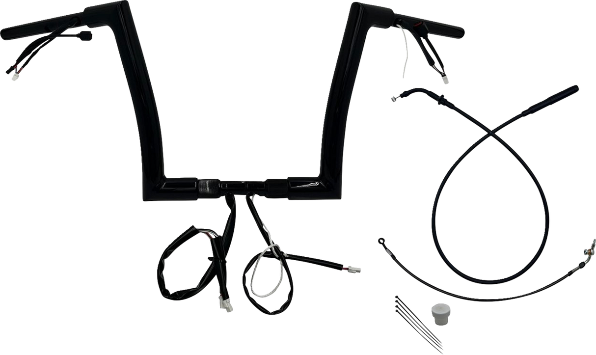 1-1/2\" EZ Install Flat Top Handlebar - 12\" - Black 2023 - 2024