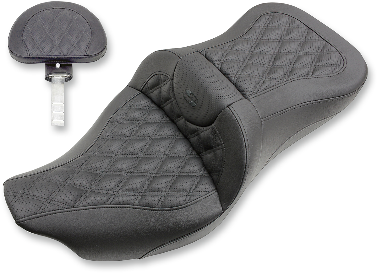 Extended Reach Roadsofa™ Seat - Lattice Stitched - Backrest - \'08-\'23 FL 2008 - 2023
