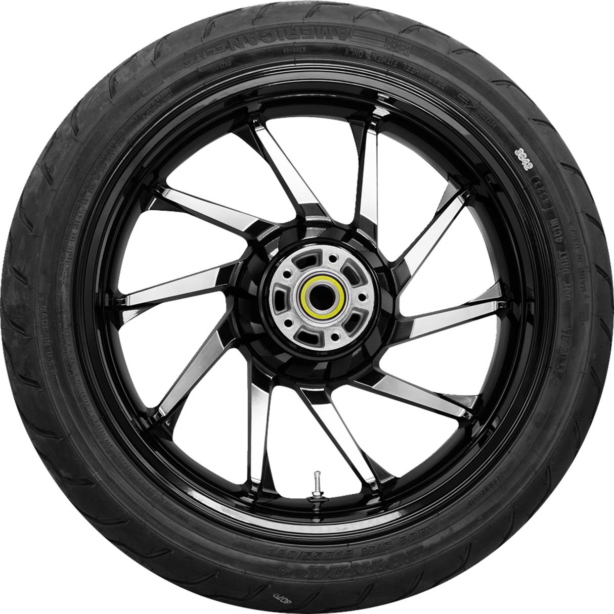 Hurricane Rear Wheel - Black Cut (18\") | Dunlop Tire (180/55B18) 2009 - 2024