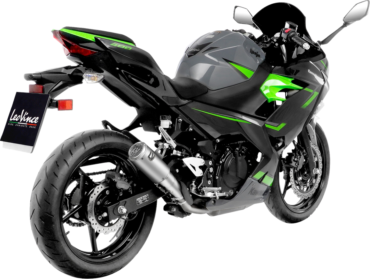 LV Corsa S Slip-On Muffler - Titanium - Kawasaki Ninja 400/500 2018 - 2025