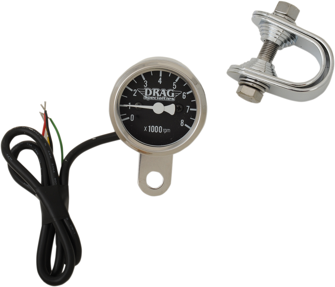Electronic Mini Tachometer - Steel Housing - LED Illuminated Black Face - 1-7/8\" 1986 - 2003