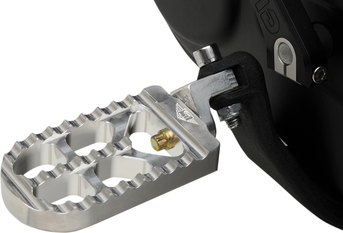 Adjustable Serrated Long Footpegs - Raw - XL 2007 - 2019