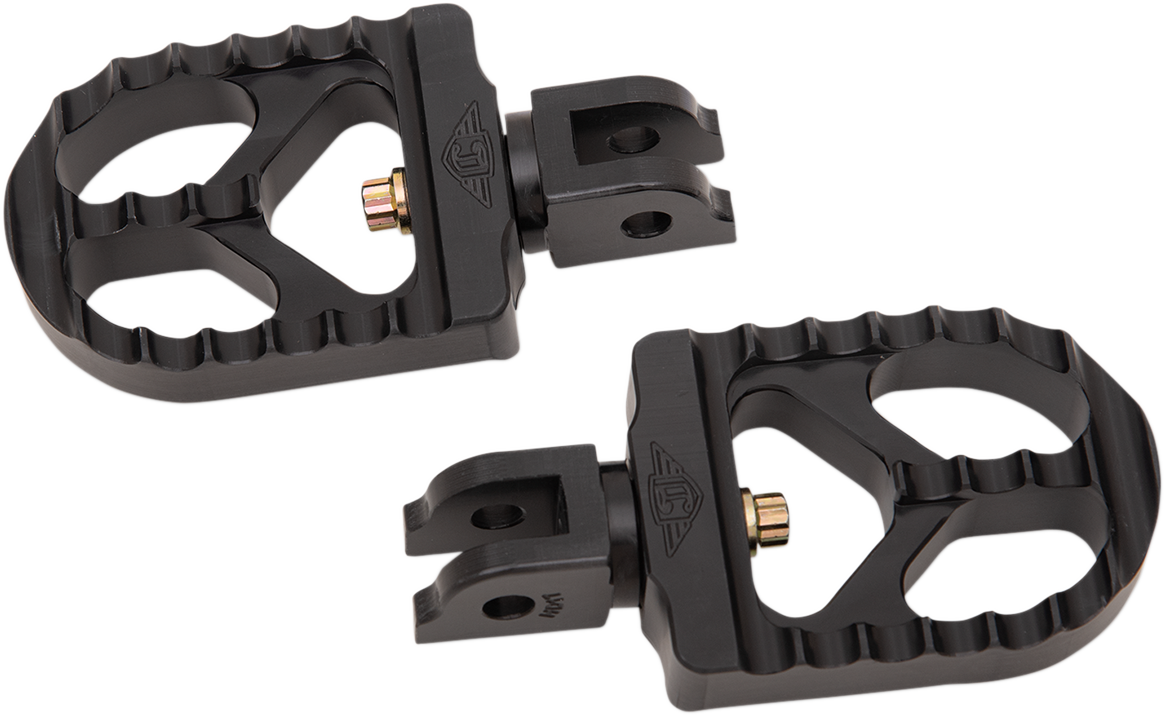 Serrated Footpegs - Black - Short 2018 - 2023