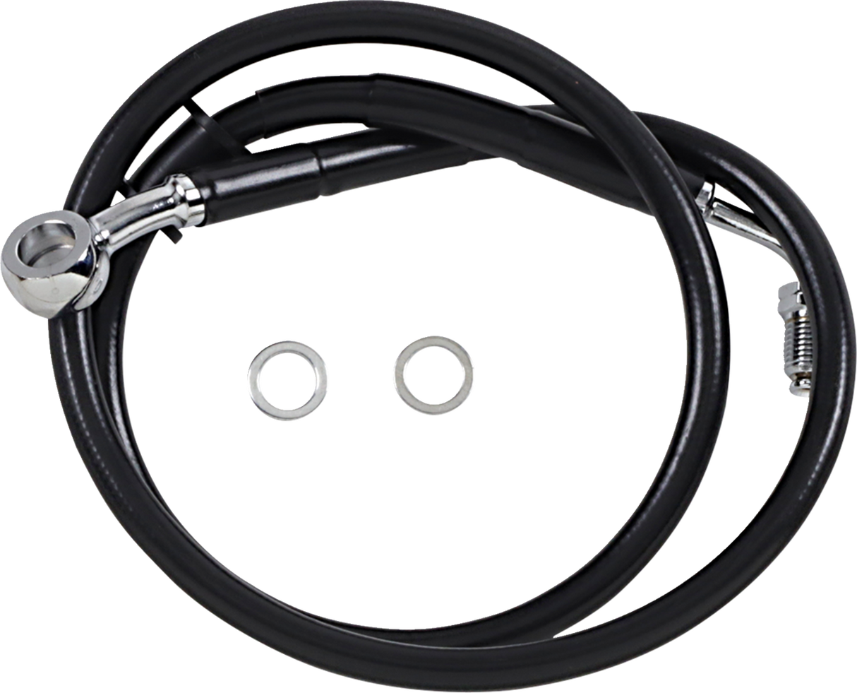 Brake Line - +6\" - Black - \'18-\'22 Softail 2018 - 2023